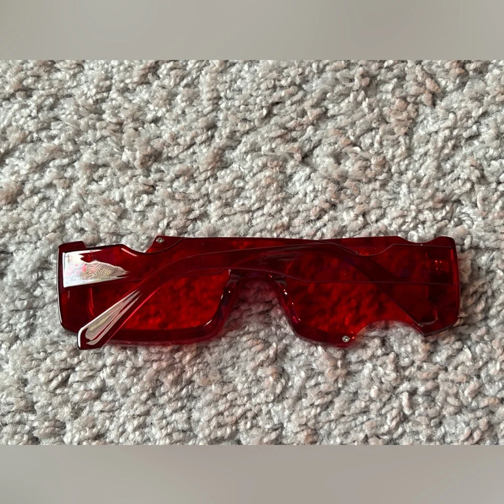Red Rectangular Sunglasses